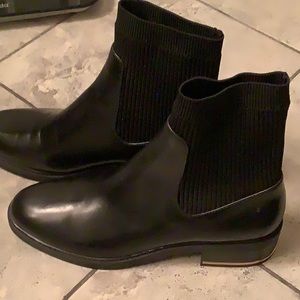 Brand new Zara size 40 sock ankle boots with gold detail